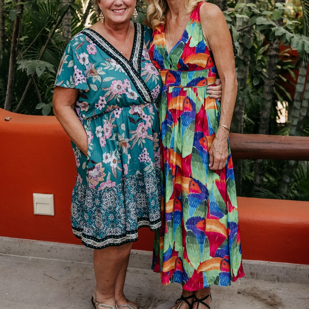 Farm Rio parrot dress